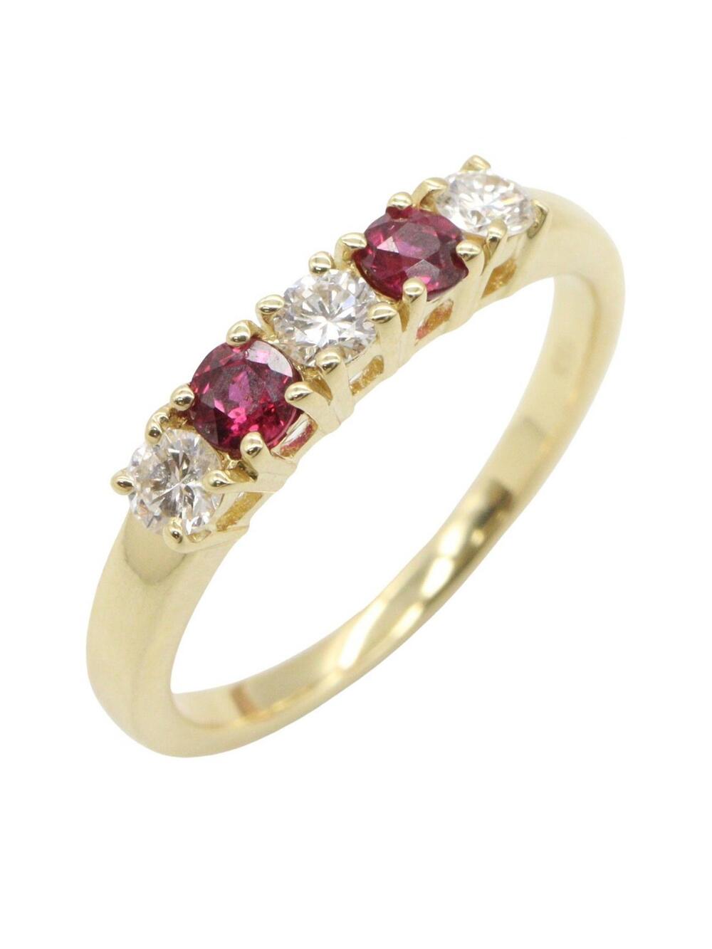 Jewelry Ruby Diamond Ring 18Kyg Yellow #345783J10B